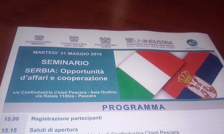  U Peskari održan seminar: “ SRBIJA: Poslovne mogucnosti i saradnja” 